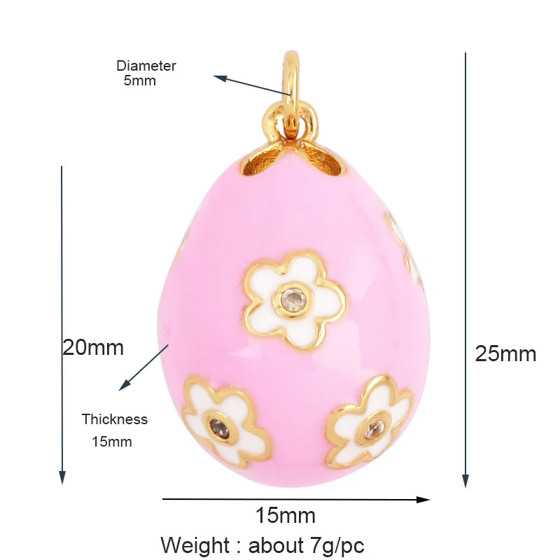 Fashion Newest Colourful Enamel Ball Shape Big Size Charm Pendant,Gold Plated Eye Flower DIY Necklace Jewelry Accessories L04