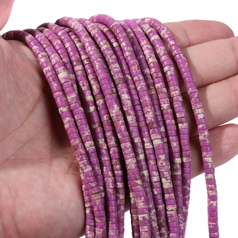 New Arrival Pink Stone Bead Natural Rose Quartzs Jades Jaspers Rondelle Shape Loose Beads For Jewelry Making  Accessories 2x4mm