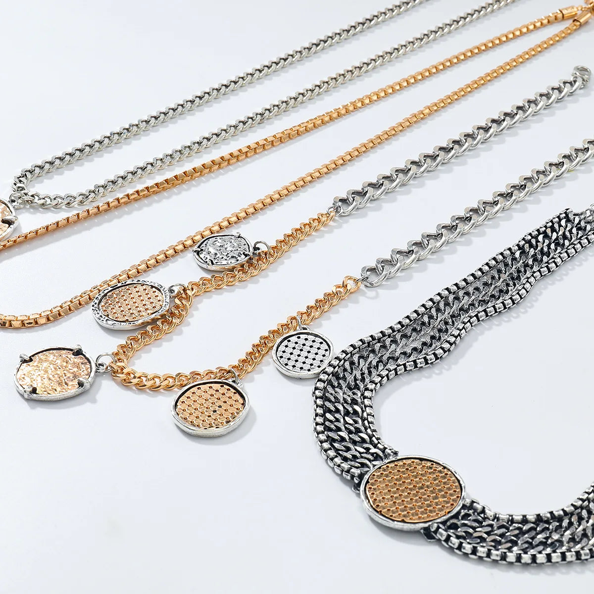 ZAA Exaggerated Multi-layered Chain Punk Hip-hop Necklace