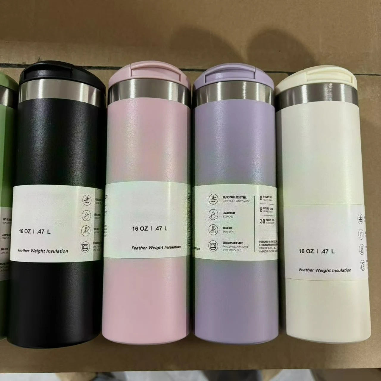 16 Oz Stainless Steel Vacuum Bottle Hot and Ice Cup Water Thermos Travel Mug Portable Car Cup New Arrivals Water Bottle