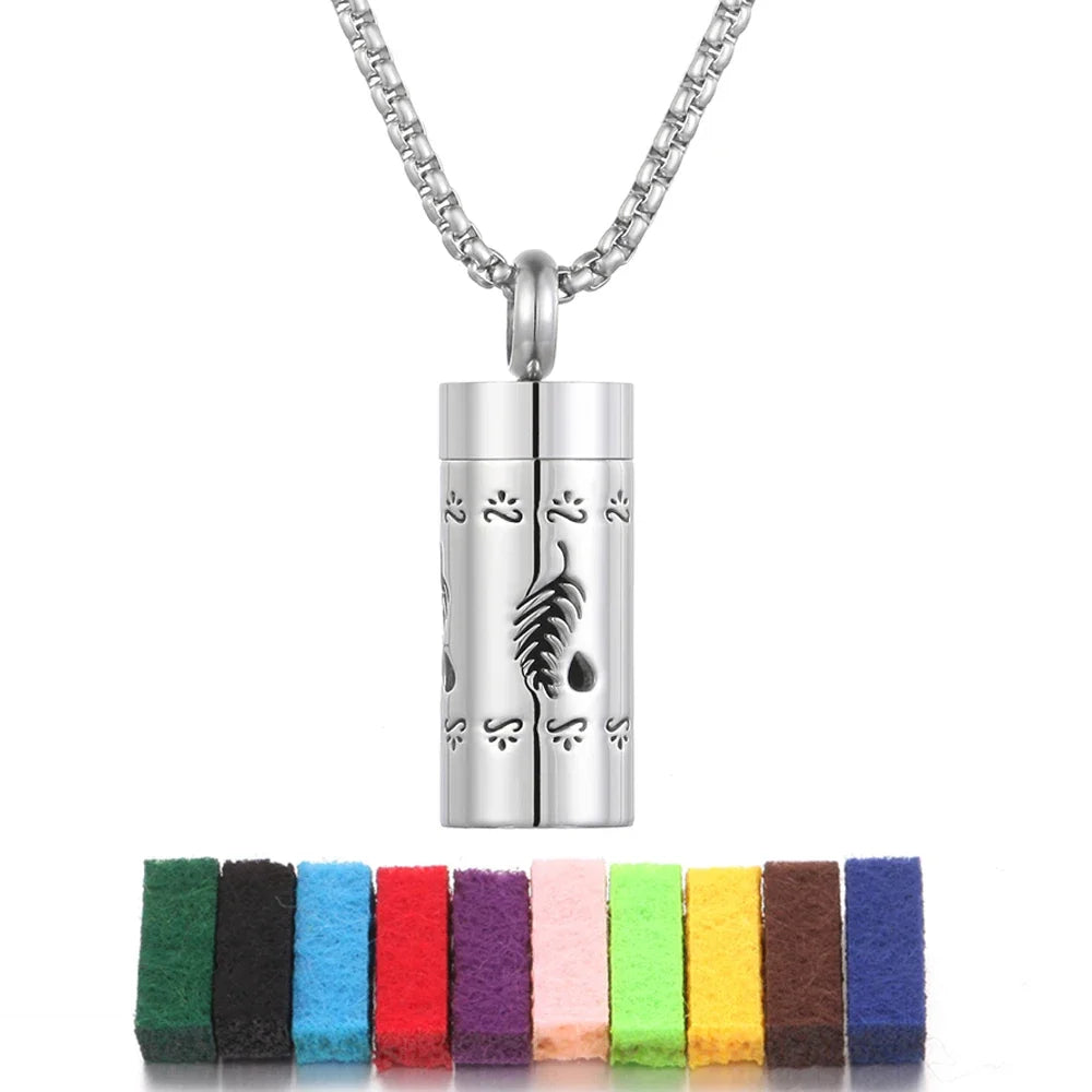 New Stainless Steel Aromatherapy Jewelry Necklaces Perfume Essential Oil Diffuser Pendant Necklace Flower Locket Aroma Necklaces