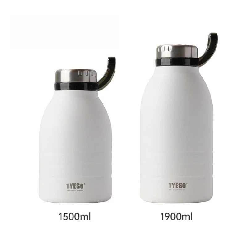 TYESO Stainless Steel Insulated Water Bottle Portable Wide Mouth Thermos for Outdoor Sports Camping & Gym Leak-Proof & Durable