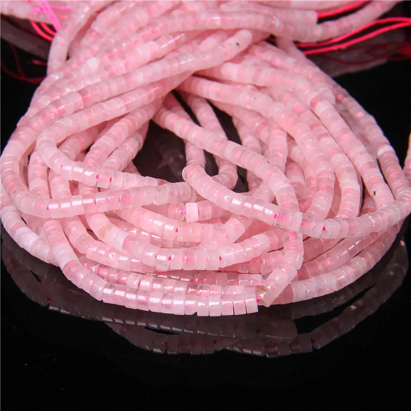 New Fashion Flat Disc Round Stone Bead 4x2MM Quartzs Imperial Agat Jaspers Loose Spacer Heishi Beads Jewelry Diy Accessories