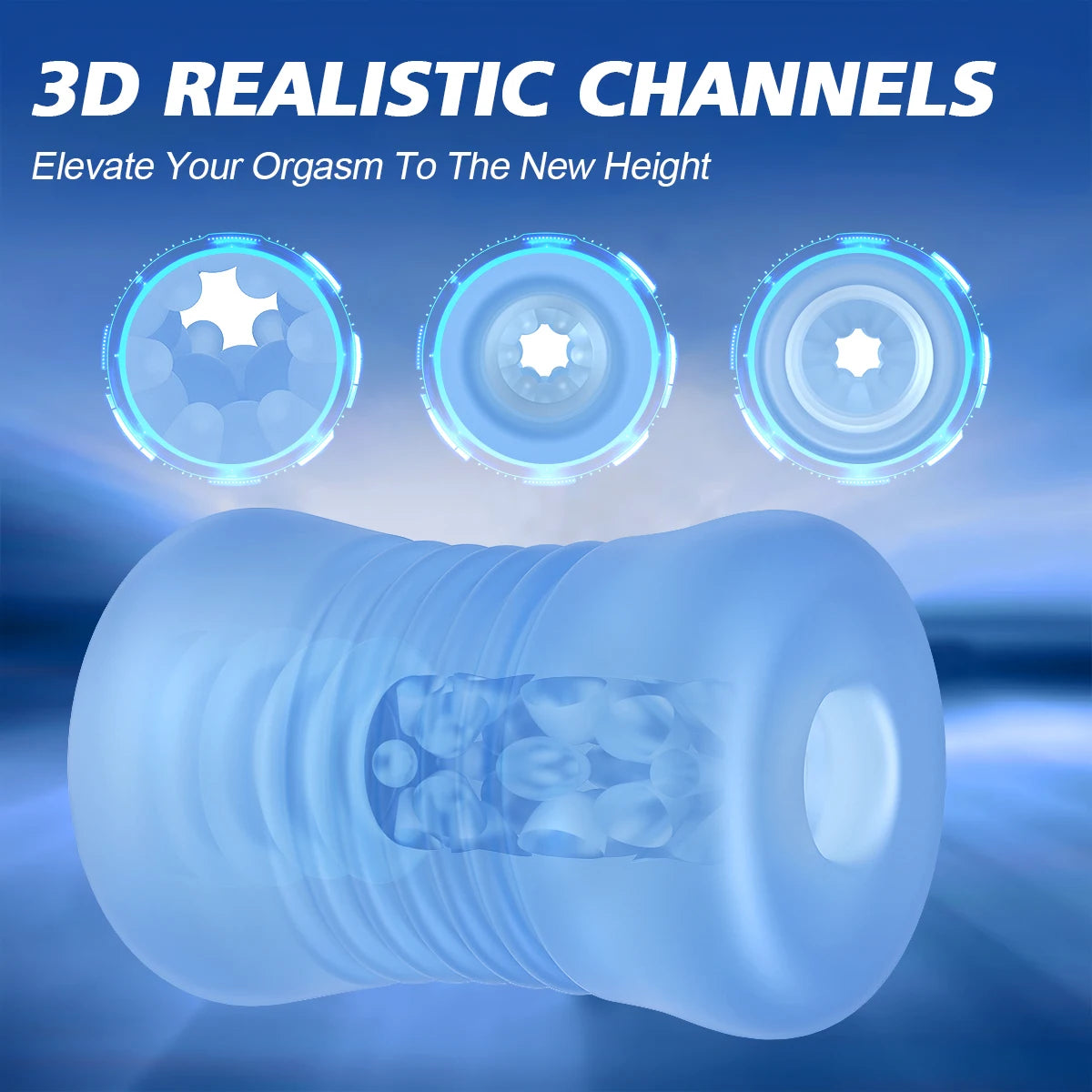 TPE Artificial Vagina Dual Channel Glans Sucking Sex Toys for Men Portable Male Masturbator Cup Delay Ejaculation Penis Massage