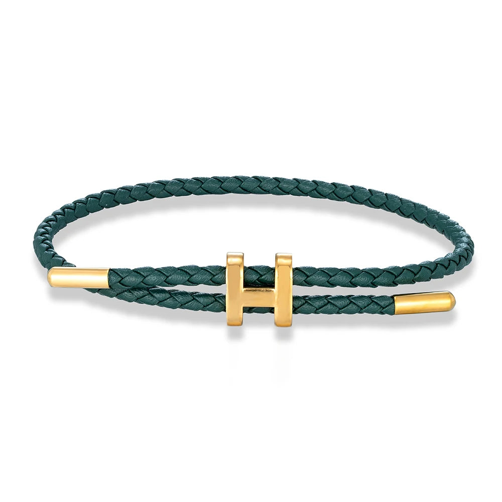 MKENDN Adjustable 3mm Red Braided Leather Bracelet for Men & Women Stainless Steel Jewelry Classic Simple Unisex Couple Gift