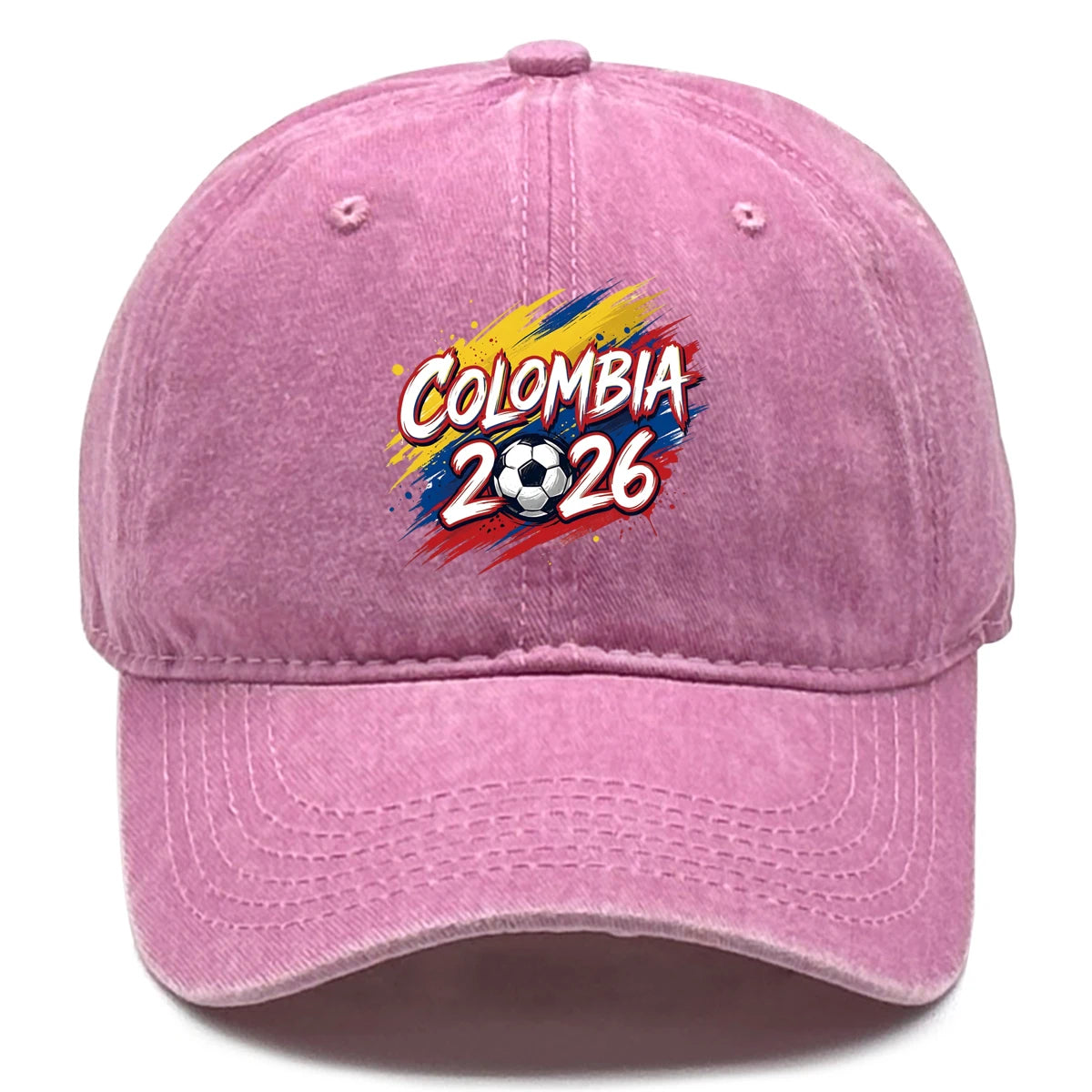 new Colombia Soccer Fan 2026 Football Support Washed Cotton Baseball Cap Adjustable Unisex Casual Sports Hat