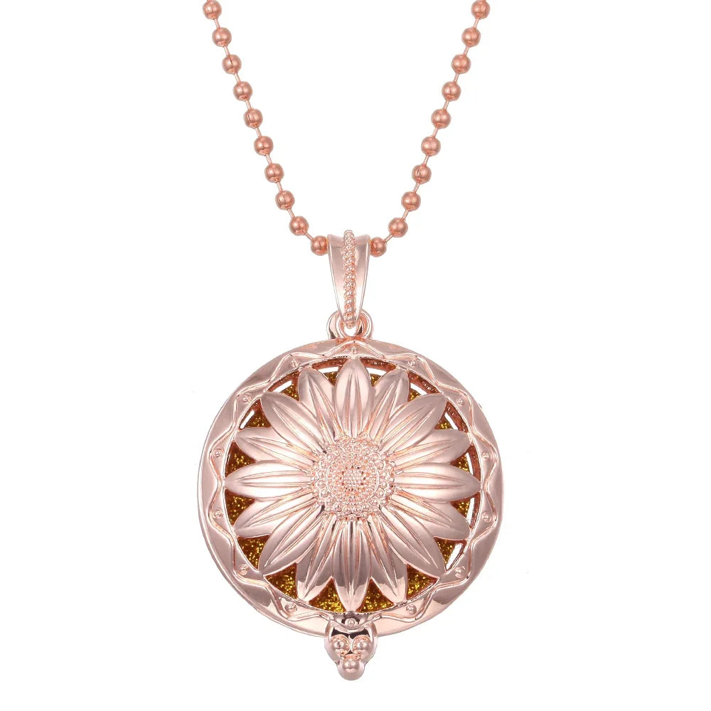 Aromatherapy Necklace Tree of Life Diffuser Jewelry Vintage Open Locket Pendant Essential Oil Perfume Aroma Diffuser Necklace