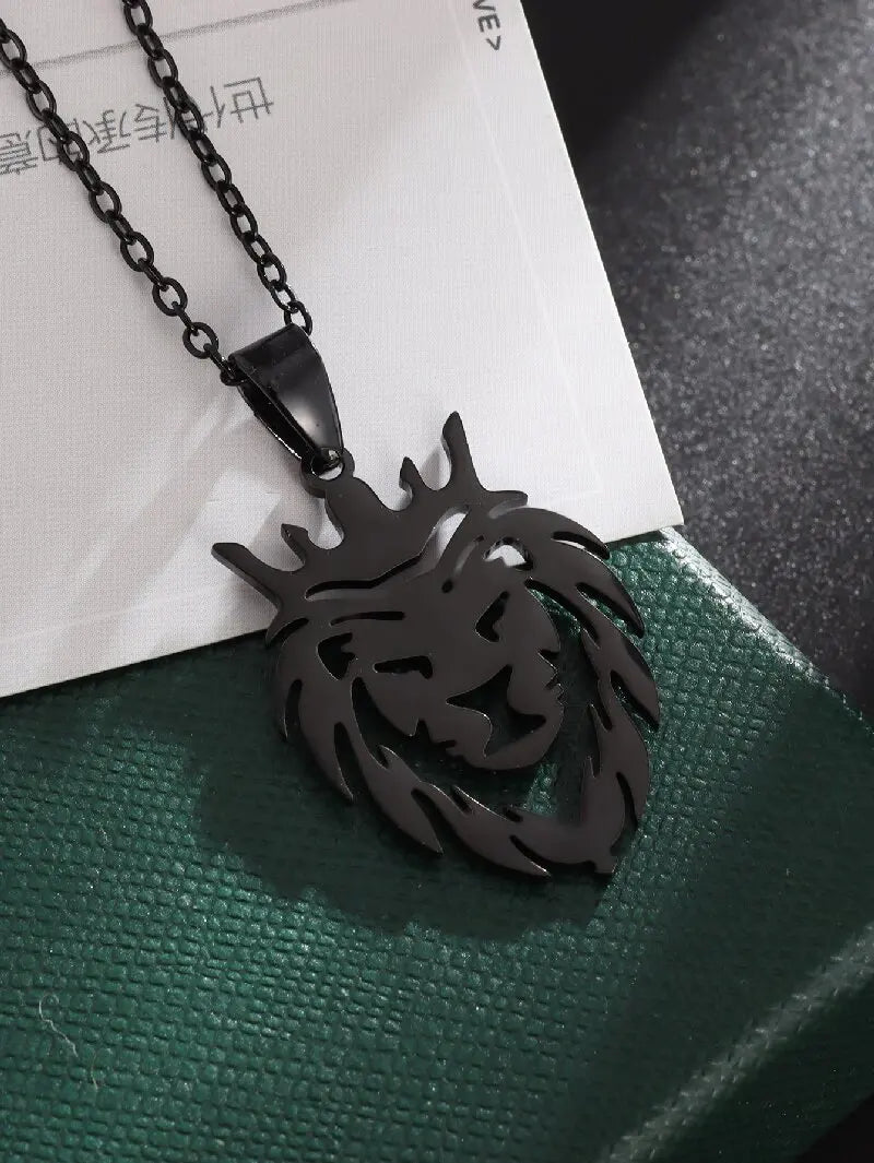 Retro Punk Nordic Bull Head Pendant Necklace for Men Classic Animal Personality Jewelry