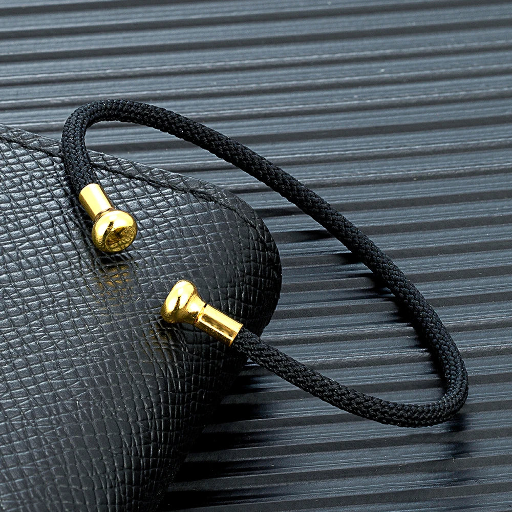 MKENDN Minimalist Cuff Bangle For Men Bracelets Lucky Red DIY Beaded Men Women Fashion Jewelry Trendy Gift