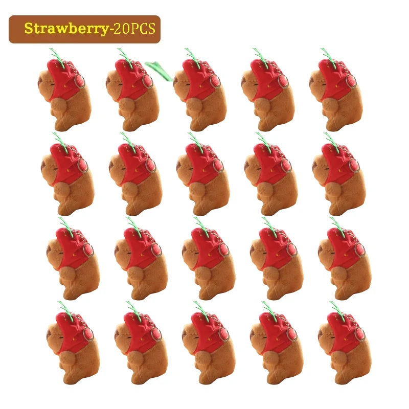 1-20PCS Water Dolphin Cotton Red Lovely Cute Creative Cute Capybara Pendant Plush Toy Doll Bag Charm Keychain Doll Doll Dolls