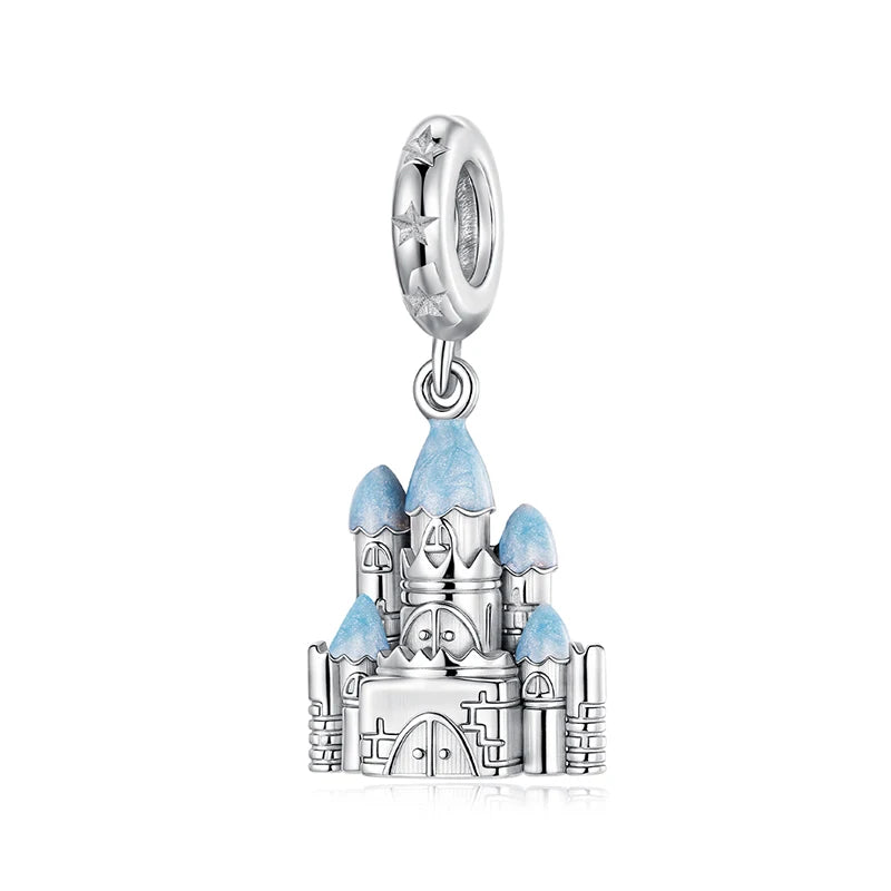 WOSTU 925 Sterling Silver Original Magic Nutcracker Soldier Charm Pendant fairy-tale castle Beads Fit DIY bracelet Necklace Gift