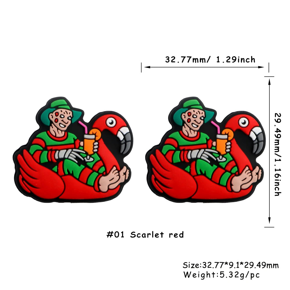 Sunrony 5Pcs New Cartoon Figure Focal Silicone Beads DIY Necklace Bracelet Keychain Handwork Accessories For Jewelry Making