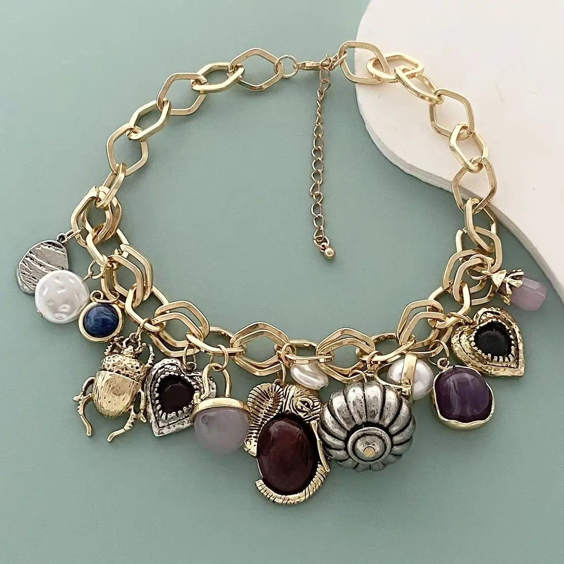 Zvoijio New Personalized Retro Fashion Multiple Pendant Necklace