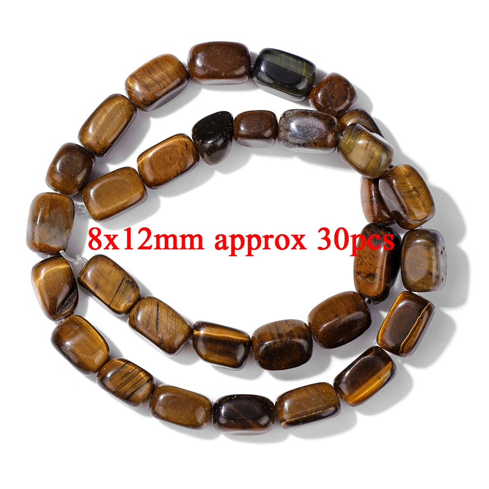 High Quality Yellow Tiger Eye Stone Beads Natural Round Heart Rondelle Cube Irregular Loose Spacer Bead For Jewelry Making DIY