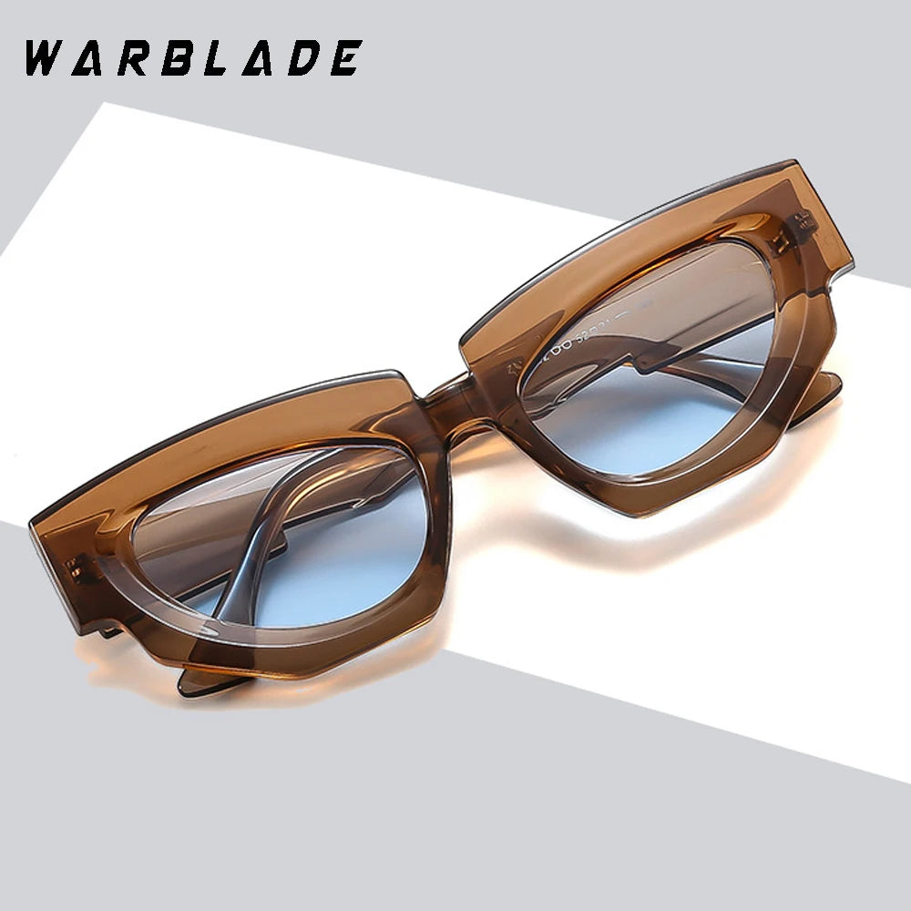 2025 Vintage Cat Eye Sonnenbrille Frauen Männer Luxus Marke Design Unregelmäßigen Rahmen Polygon Sonnenbrille Für Dame Trendy Brillen UV400