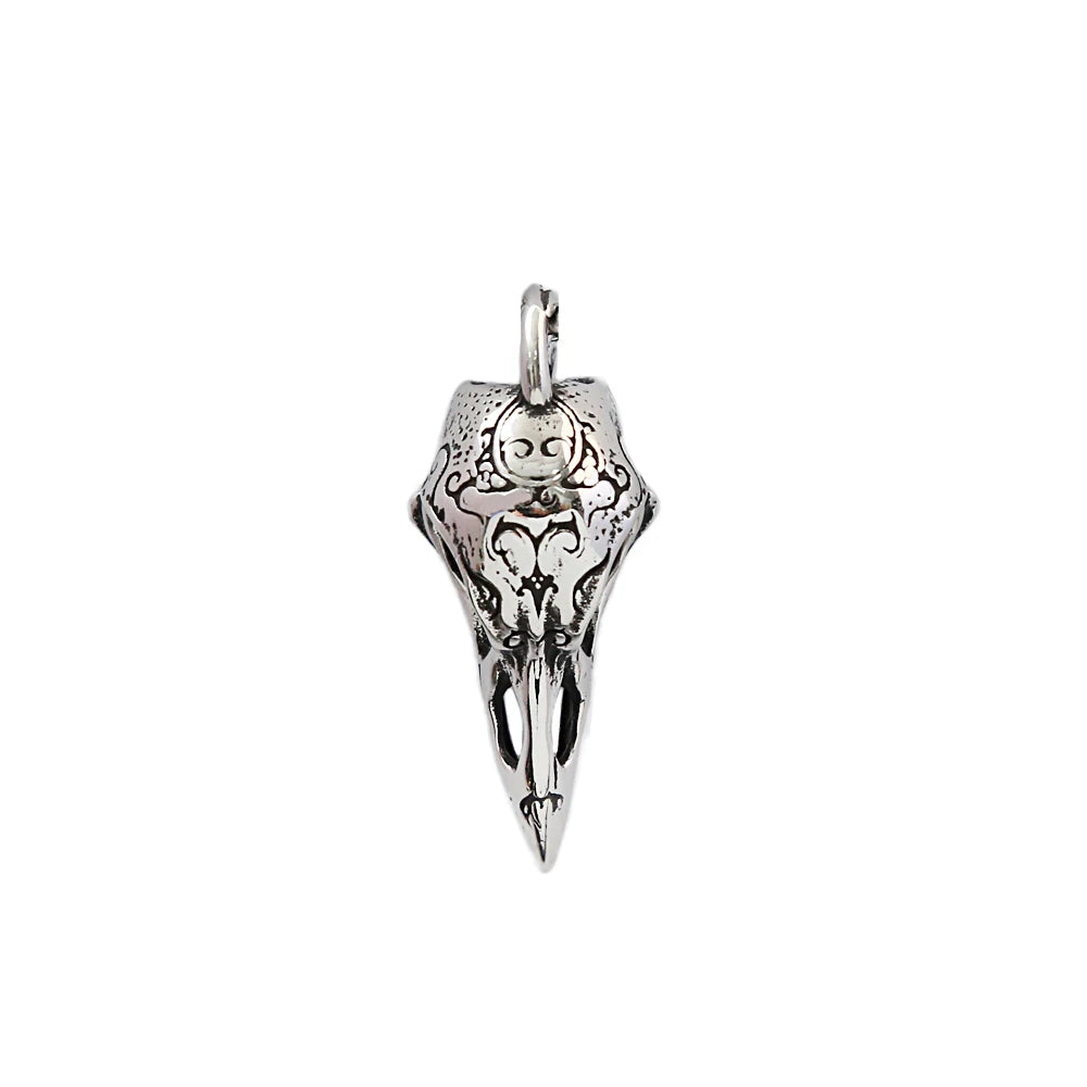 thumbnail image 2 of Gothic Skull Necklace For Men – Stainless Steel Chain & Pendant – Retro Biker Jewelry 2 of 4