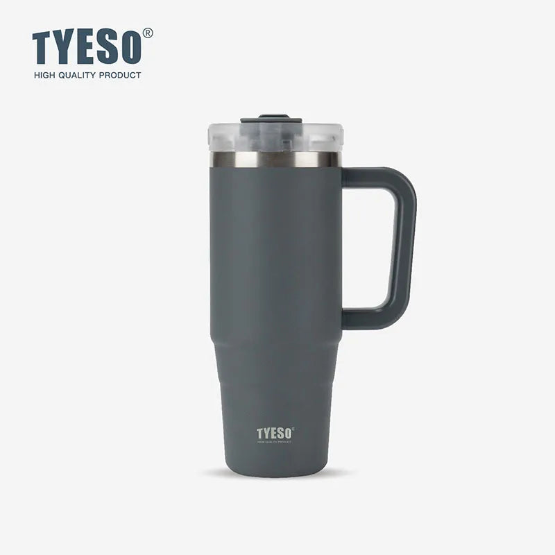 Tyeso Stainless Steel Vacuum Flask Double Wall Insulated Thermos Bottle Hot/Cold Travel Mug Leak-Proof Car Coffee Water Bottle