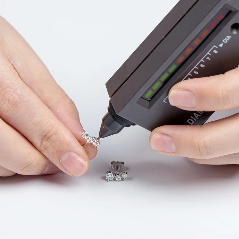 OXTAO GRA 925 Sterling Silver Moissanite Earrings Female Luxury Jewelry Big Dipper Design Unique Earrings Anniversary Gift