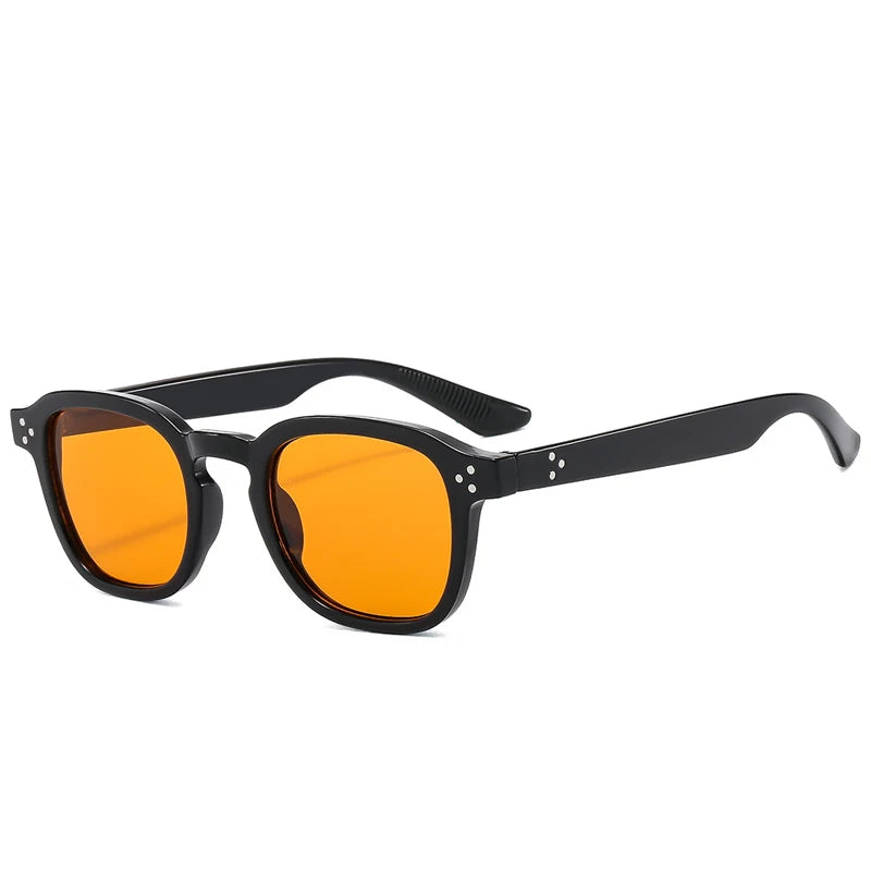 Fashion Vintage Rivet Oval Sunglasses Women Men Luxury Luxury Brand Design Leopard Sun Glasses Anti Blue Light Eyeglasses Frame