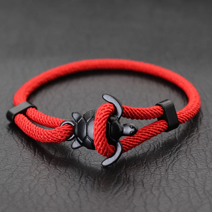 Unique Marine Turtle Bracelet Men Sliding Adjustable Rope Braclet Summer Beach Nautical Wrap Thread Braslet Leisure Pulseira - Madeinsea©