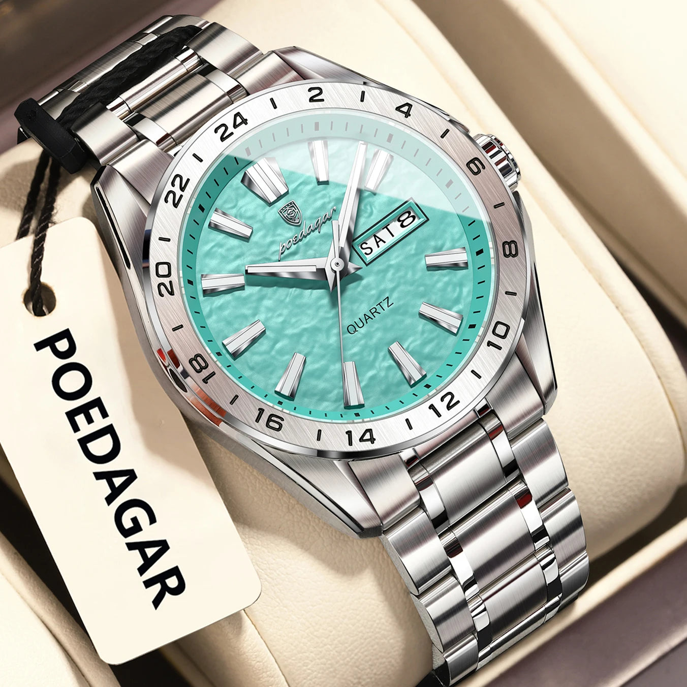 POEDAGAR Sport Luxury Man Wristwatch High Quality Waterproof Luminous Watch For Men Fashion Date Week Quartz Men's Watches Reloj