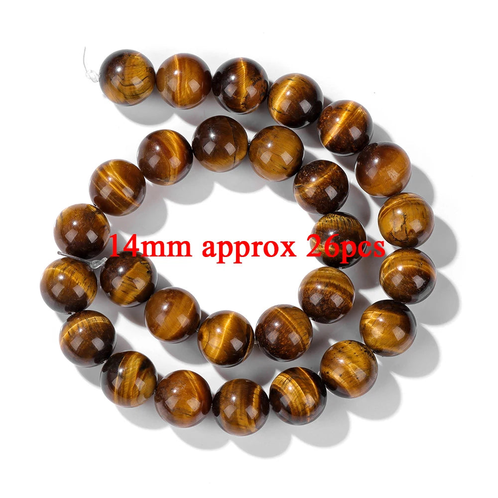 High Quality Yellow Tiger Eye Stone Beads Natural Round Heart Rondelle Cube Irregular Loose Spacer Bead For Jewelry Making DIY