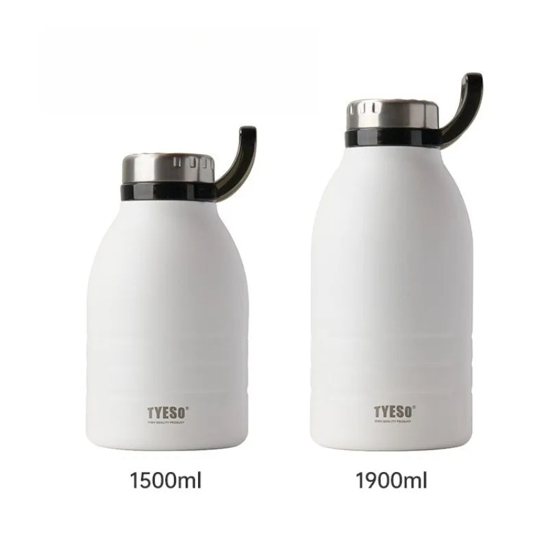 TYESO Stainless Steel Insulated Water Bottle Portable Wide Mouth Thermos for Outdoor Sports Camping & Gym Leak-Proof & Durable
