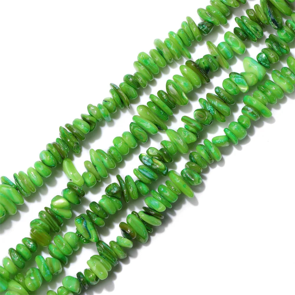 5-8mm Muticolor Shell Beads Natural Dyed Color Irregular Shape Loose Spacer Bead For Jewelry Making Necklace Bracelet DIY