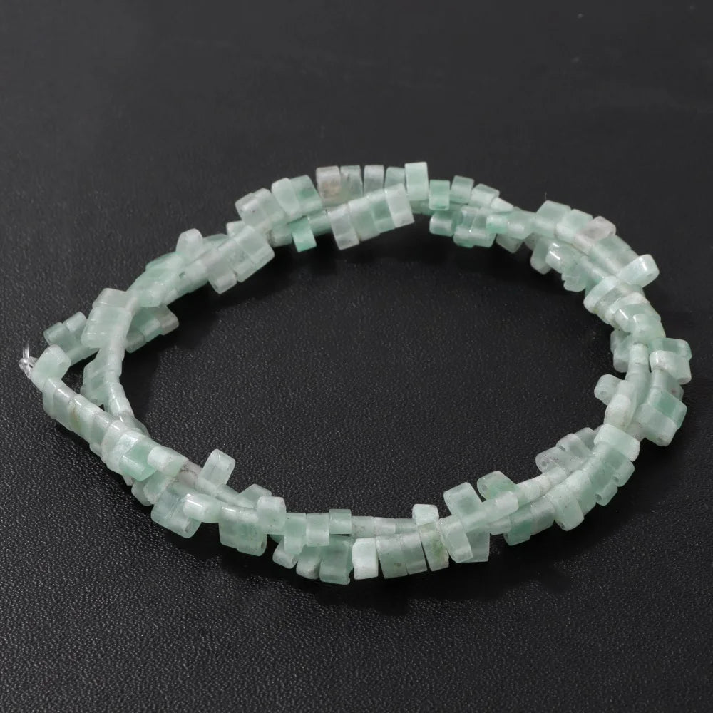 2x5mm Natural Two Hole Stone Bead Rectangle Tiger Eye Quartz Amazonite Loose Spacer Beads For Jewelry Making Bracelet Handmade