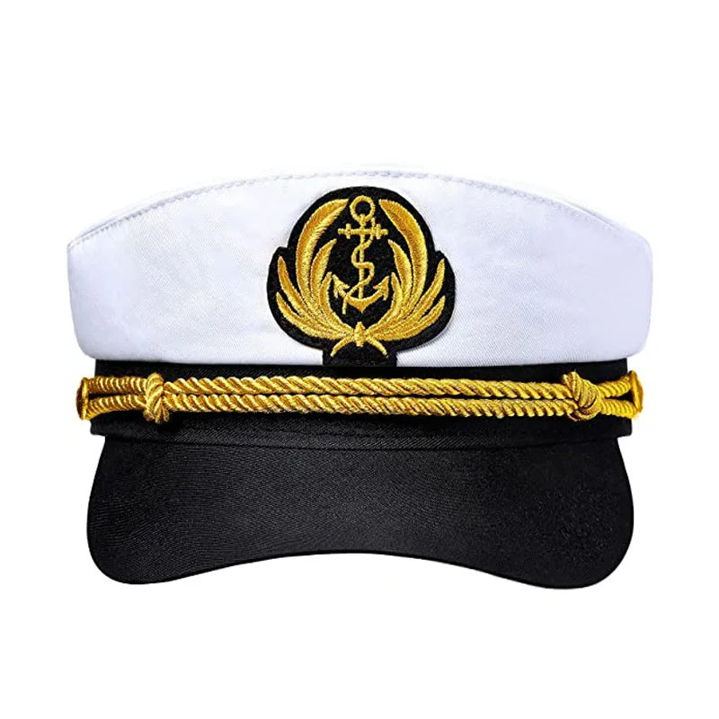 Adult Adjustable Sailor Captain Hat Unisex Yacht Party Accessory for Men And Women Stylish Dressing Event Makeup Ball Hat