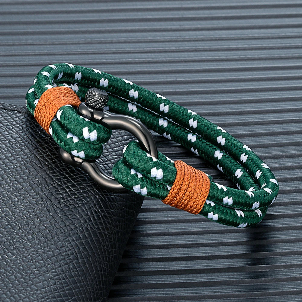 MKENDN Nautical Rope Bracelet for Men Women Minimalist Navy Nylon Perfect Rope Jewelry Graduation Gift Unisex Design