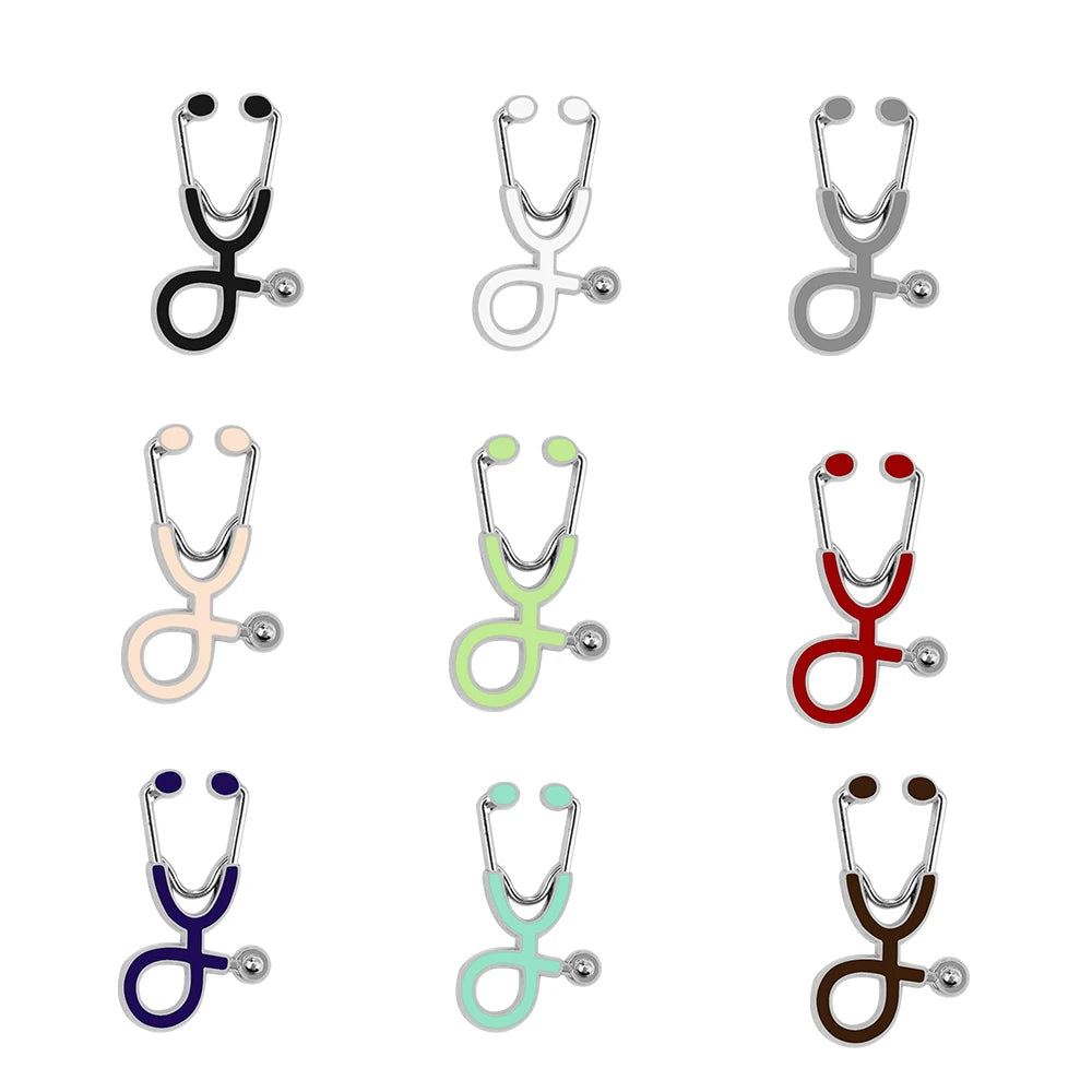 2-9Pcs/Set Cute Cartoon Tooth Brooch Doctor Nurse Mini Stethoscope Thermometer Enamel Pins Lapel Pin Badge Jewelry Gift Dentist