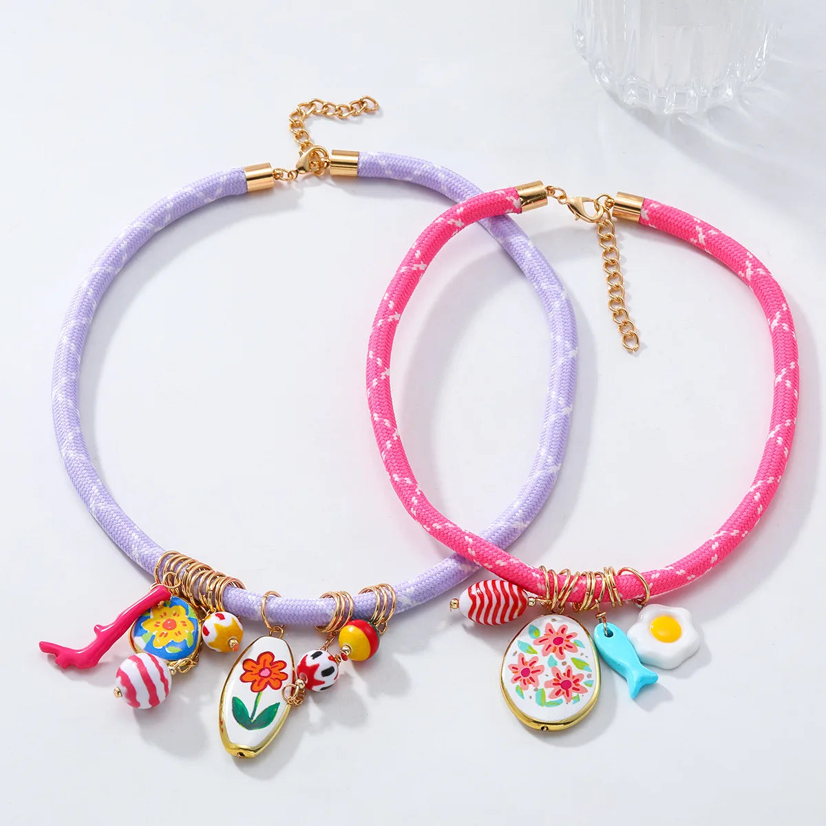 ZAA Exaggerated New Fashionable Small Flower Multi Layer Pendant Necklace