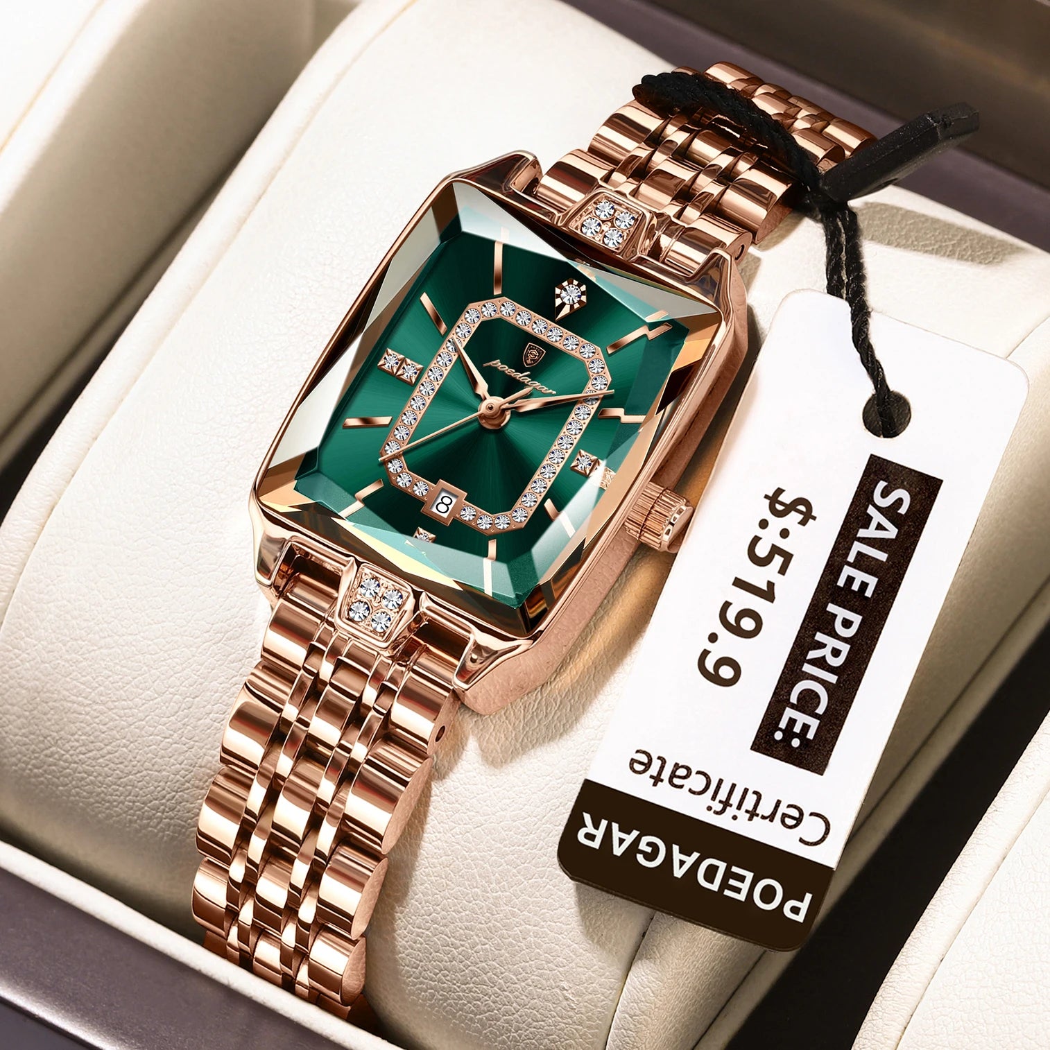 POEDAGAR Luxury Watch For Woman Waterproof Calendar High Quality Ladies Watch Stainless Steel Quartz Women's Watches Elegant+Box - Madeinsea©