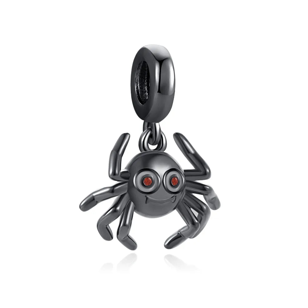 Miniso Gruseliges Skelett-Geister-Serie 925 Sterling Silber Charm Halloween Hut Perle Passend für Damen Original Schmuck Geschenk