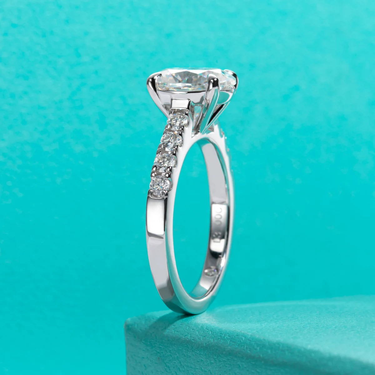 AnuJewel 3ct Oval Cut D Color Moissanite Engagement Rings For Women 925 Sterling Silver Wedding Rings Women Jewelry Wholesale - Madeinsea©