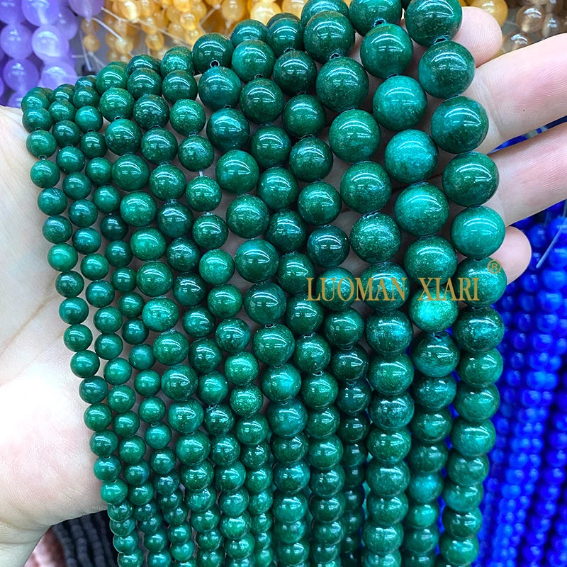 6/8/10/12MM Natural Stone Fossil White Round Loose Spacer Beads for Jewelry Making DIY Earrings Bracelet Charms Accessories 15''