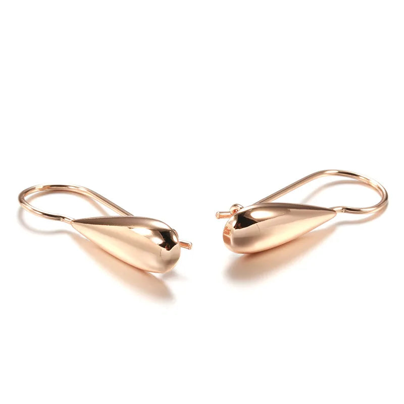 100% 14Krose  Gold Jewelry Stud Earring for Women Bohemia Engagement Irregular Aros Mujer Oreja 14 K Gold Earring Box