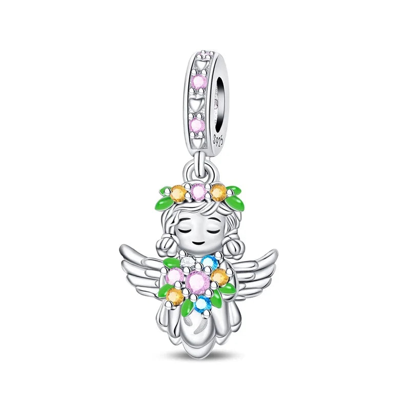 Spring 925 Sterling Silver Butterfly Snail Swallow Charms Beads Fit 3mm 925 Original Bracelets DIY Jewelry Birthday Gift