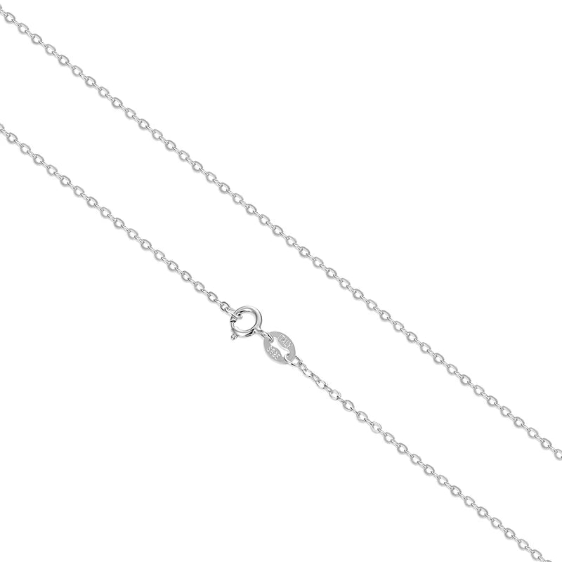 WOSTU Real 925 Sterling Silver 18K Gold O-Chain Necklace for Women Girls, s925 Silver Thin & Strong Necklace Chain Basic Links