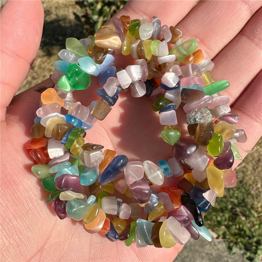 5-8MM Irregular Labradorite Chips Bead Amethysts Malachite Aquamarine Citrine Gravel Stone Beads For Jewelry Making Accessories