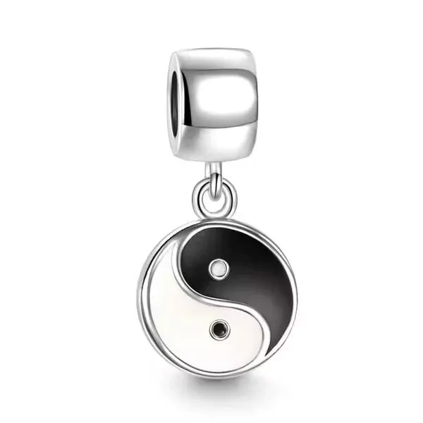 New European Style 925 Silver Black, Bagua, Watch Computer, Camera, Cat, Bead Pendant, Original Bracelet DIY Women's Jewelry