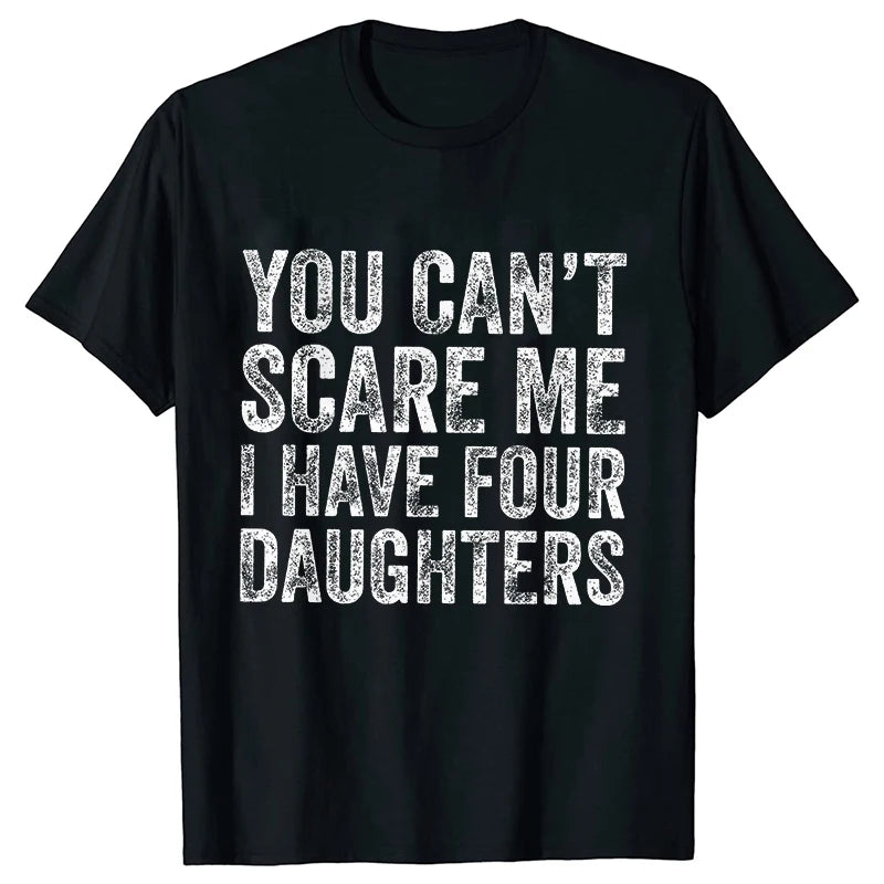 T-shirts for Men Funny Print Tshirt Dad Daddy Daughters Oversized Clothes Short Sleeve Tees Children Cute Joke Men Tshirt Tops