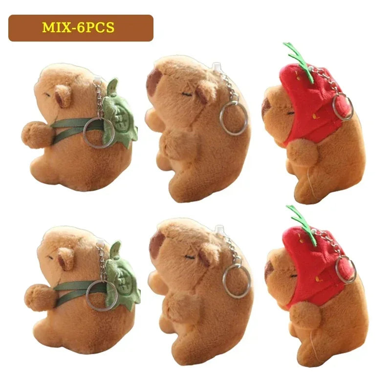 1-20PCS Water Dolphin Cotton Red Lovely Cute Creative Cute Capybara Pendant Plush Toy Doll Bag Charm Keychain Doll Doll Dolls