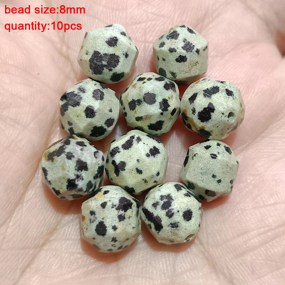 New Arrival Dalmation Jaspers Stone Bead Natural Spotted Stone Various Shape Loose Spacer Beads DIY Handmade Jewelry Accessories