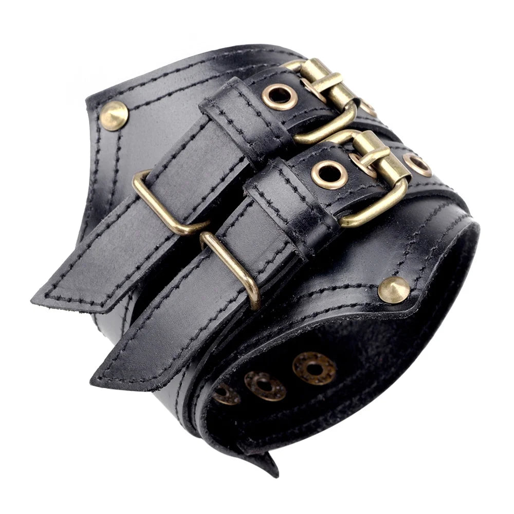 Mittelalterliches Runen-Herren-Lederarmband im nordischen Wikinger-Stil, Retro-Cosplay