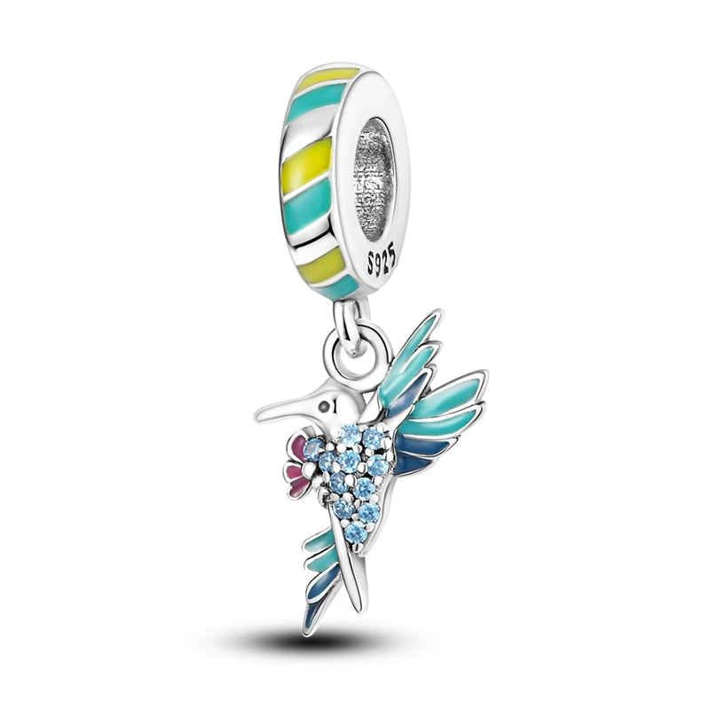 New Original Charms Beads Pendant 925 Silver Sterling Dog Cat Firefly Butterfly Dragonfly Charm For Woman Fashion Jewelry Making