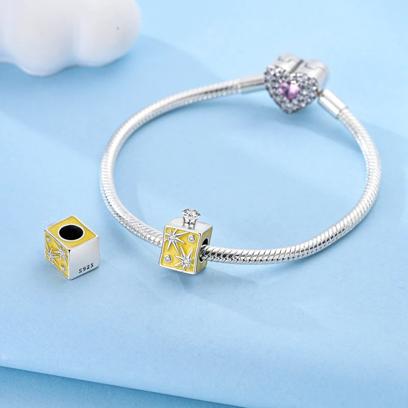 100% 925 Sterling Silver Perfume Bottle Clock Daily Life Charms Beads Fit 3mm 925 Original Bracelets Fine DIY Jewelry Gift