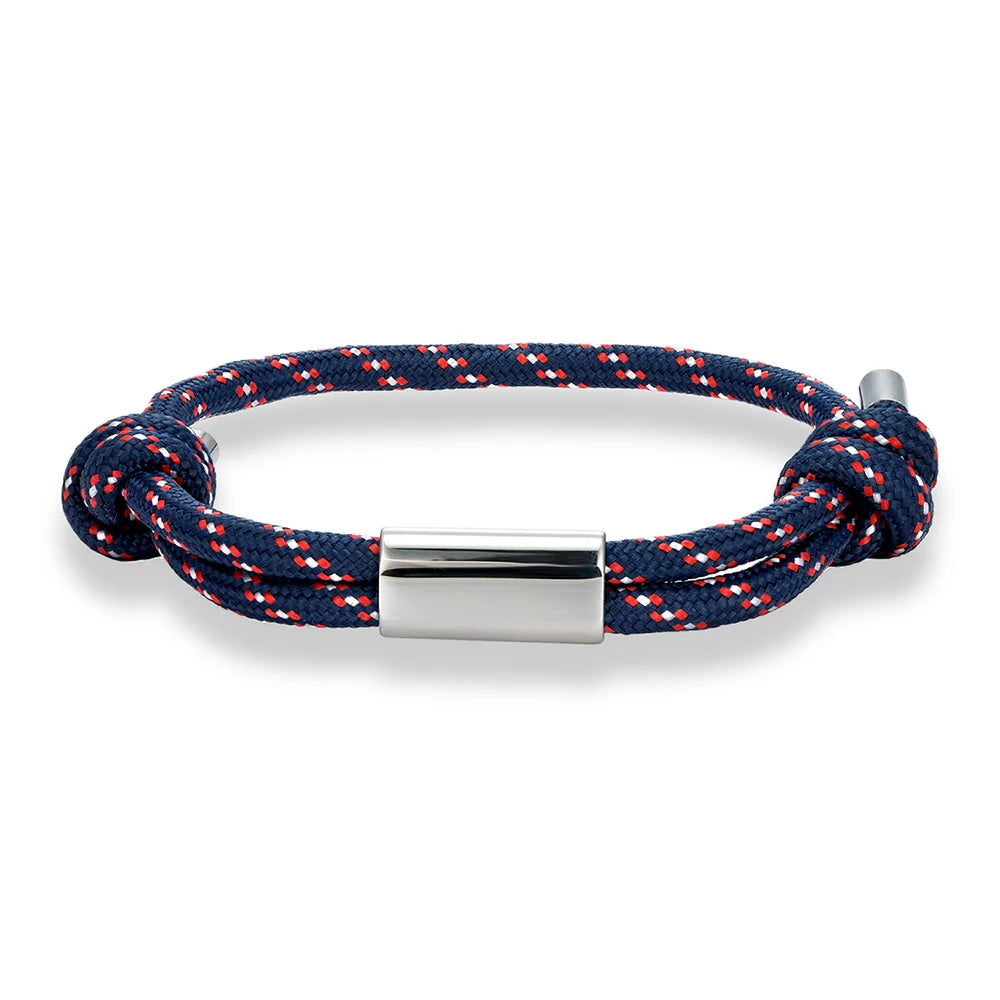 MKENDN Personalized Sailing Rope Bracelet Engraved Name Waterproof Cord Men Women Camping Jewelry Gift