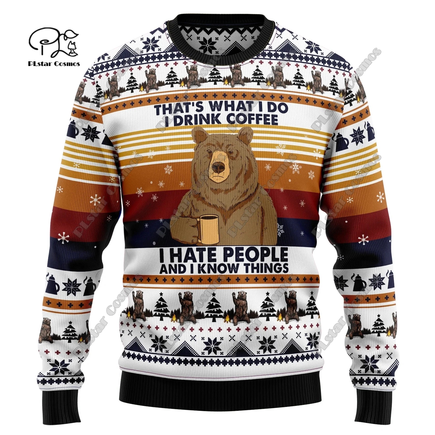 Neue 3D-gedruckte Weihnachtsmotive: Weihnachtsbaum, Weihnachtsmann-Muster, Kunstdruck, lässiger Street-Sweater, Winterpullover, Größen S-8